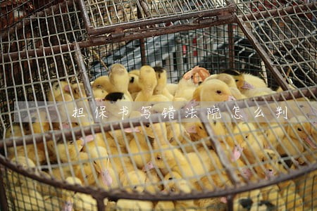 担保书写错法院怎么判 担保书写错法院怎么判