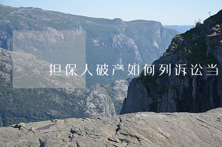 担保人破产如何列诉讼当事人 担保人破产如何列诉讼当事人