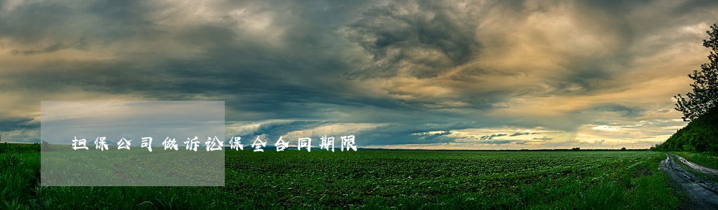 担保公司做诉讼保全合同期限 担保公司做诉讼保全合同期限