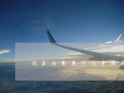 拍卖后需要什么手续费