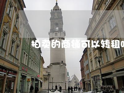 拍卖的商铺可以转租吗 拍卖的商铺可以转租吗