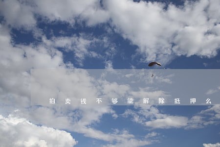 拍卖钱不够能解除抵押么 拍卖钱不够能解除抵押么