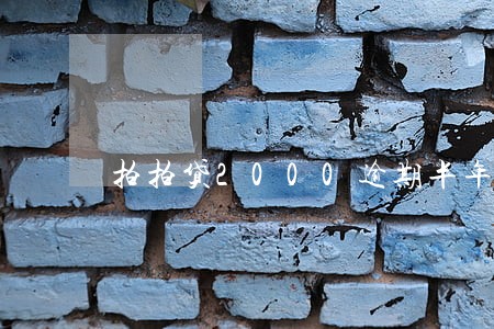 拍拍贷2000逾期半年