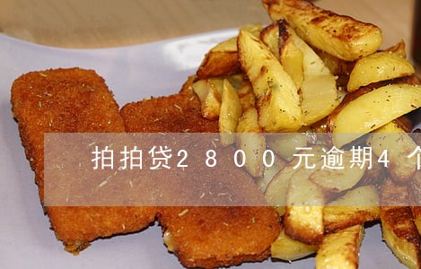 拍拍贷2800元逾期4个月 拍拍贷2800元逾期4个月