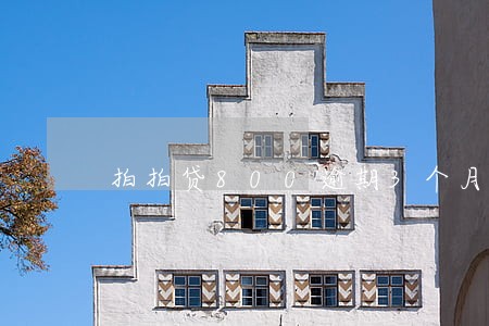 拍拍贷800逾期3个月后果