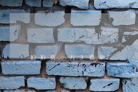 拍拍贷一万3逾期 拍拍贷一万3逾期