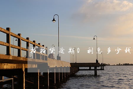 拍拍贷逾期0利息多少钱 拍拍贷逾期0利息多少钱