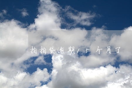 拍拍贷逾期15个月了 拍拍贷逾期15个月了