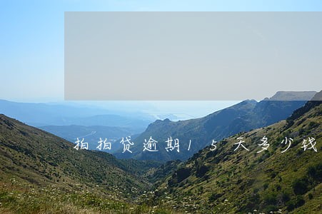 拍拍贷逾期15天多少钱 拍拍贷逾期15天多少钱