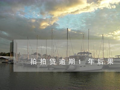 拍拍贷逾期1年后果 拍拍贷逾期1年后果