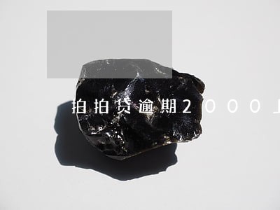 拍拍贷逾期2000上门催收 拍拍贷逾期2000上门催收