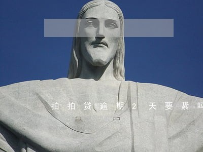 拍拍贷逾期2天要紧吗 拍拍贷逾期2天要紧吗