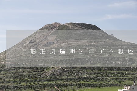拍拍贷逾期2年了不想还了 拍拍贷逾期2年了不想还了