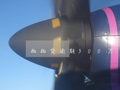 拍拍贷逾期300万 拍拍贷逾期300万