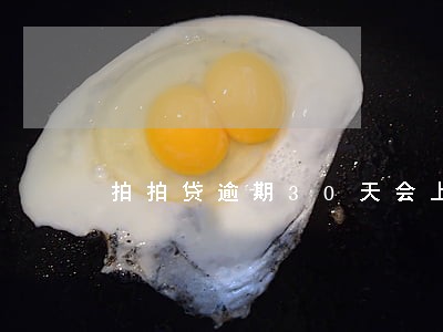 拍拍贷逾期30天会上门吗
