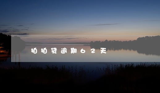 拍拍贷逾期62天 拍拍贷逾期62天