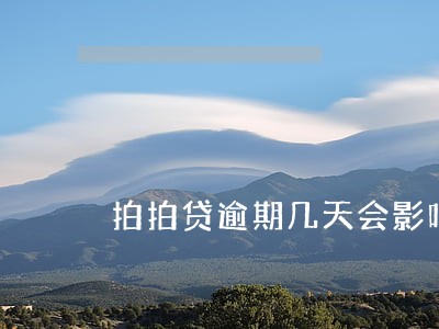 拍拍贷逾期几天会影响信用 拍拍贷逾期几天会影响信用