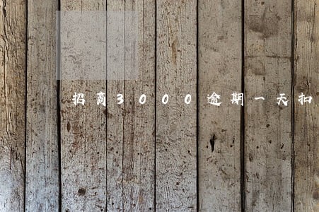 招商3000逾期一天扣多少 招商3000逾期一天扣多少