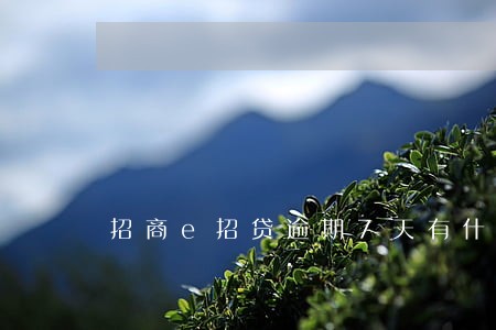 招商e招贷逾期7天有什么影响 招商e招贷逾期7天有什么影响