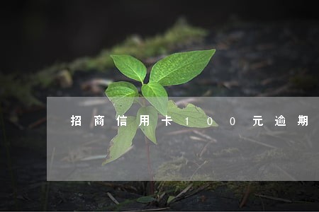 招商信用卡100元逾期一天 招商信用卡100元逾期一天