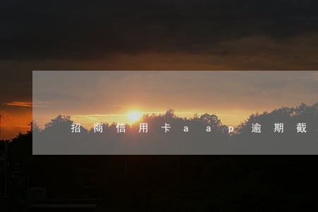 招商信用卡aap逾期截图 招商信用卡aap逾期截图