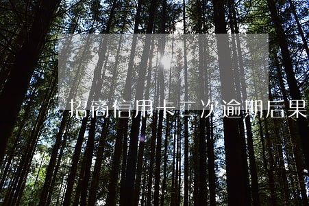 招商信用卡二次逾期后果