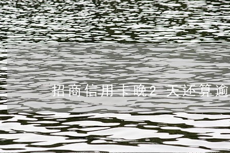 招商信用卡晚2天还算逾期