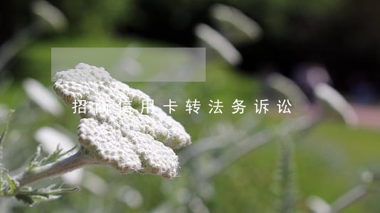 招商信用卡转法务诉讼 招商信用卡转法务诉讼