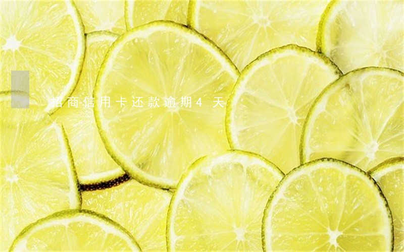 招商信用卡还款逾期4天 招商信用卡还款逾期4天