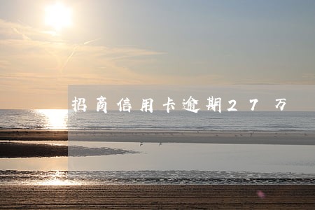 招商信用卡逾期27万