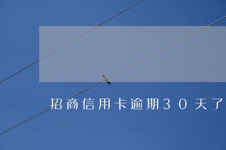 招商信用卡逾期30天了 招商信用卡逾期30天了