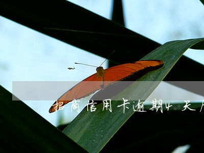招商信用卡逾期4天后果 招商信用卡逾期4天后果