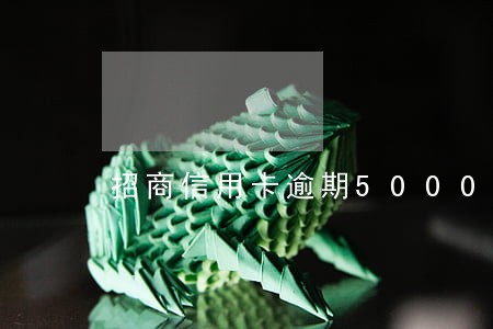 招商信用卡逾期5000三个月