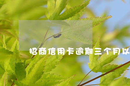 招商信用卡逾期三个月以上