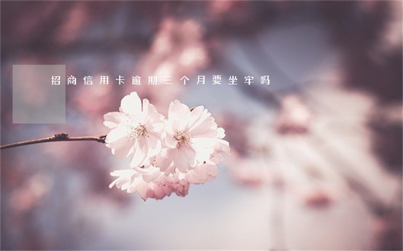 招商信用卡逾期三个月要坐牢吗