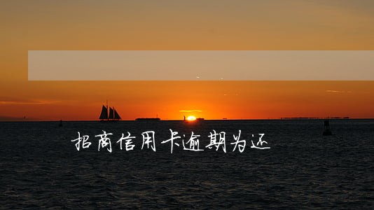 招商信用卡逾期为还