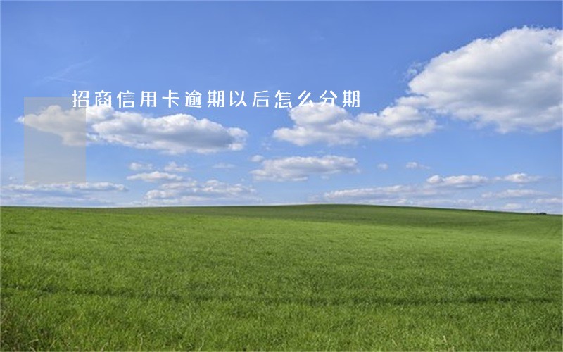 招商信用卡逾期以后怎么分期