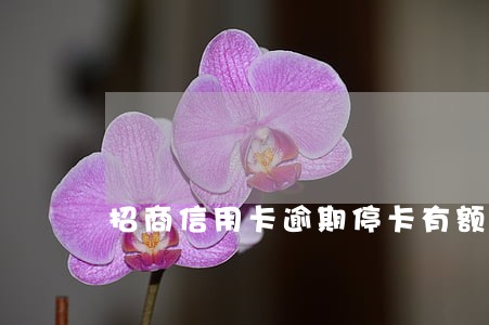 招商信用卡逾期停卡有额度 招商信用卡逾期停卡有额度