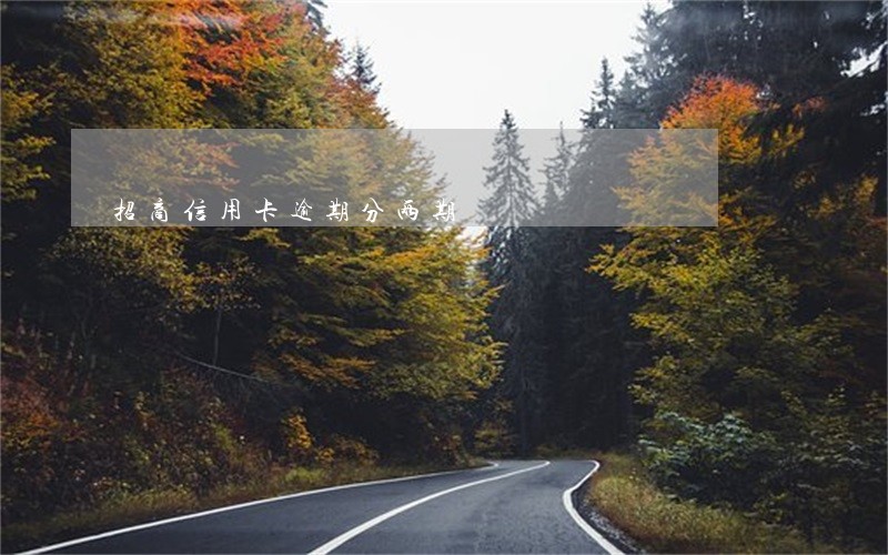 招商信用卡逾期分两期 招商信用卡逾期分两期