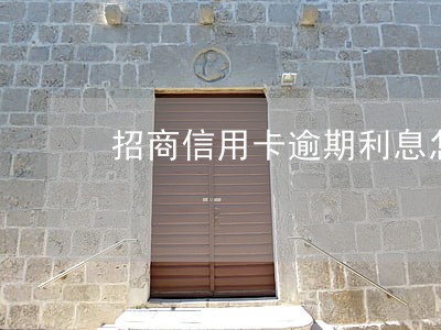 招商信用卡逾期利息怎么收6