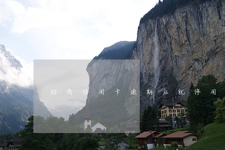 招商信用卡逾期后就停用了吗 招商信用卡逾期后就停用了吗