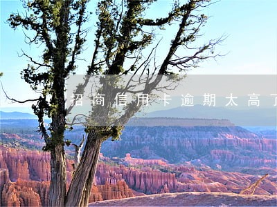 招商信用卡逾期太高了 招商信用卡逾期太高了