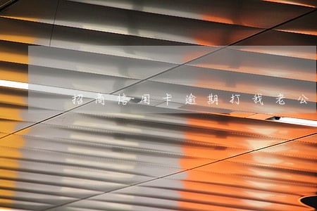 招商信用卡逾期打我老公电话