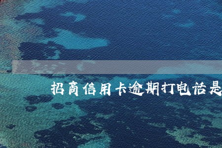 招商信用卡逾期打电话是哪的