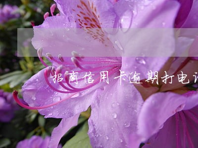 招商信用卡逾期打电话问我住址 招商信用卡逾期打电话问我住址