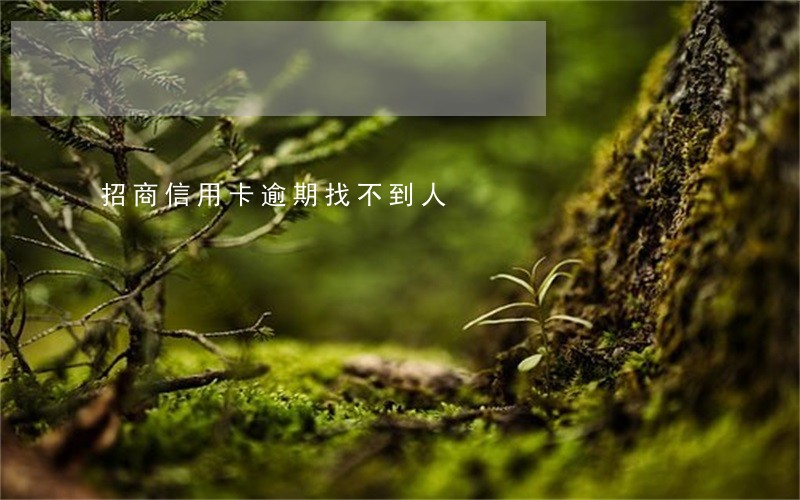 招商信用卡逾期找不到人 招商信用卡逾期找不到人