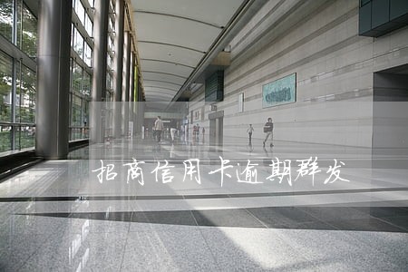 招商信用卡逾期群发