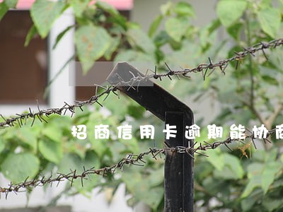 招商信用卡逾期能协商分期 招商信用卡逾期能协商分期