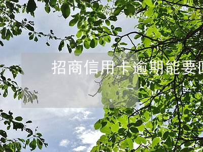 招商信用卡逾期能要回吗 招商信用卡逾期能要回吗