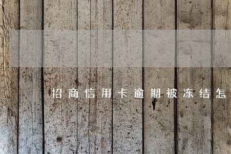 招商信用卡逾期被冻结怎么解决 招商信用卡逾期被冻结怎么解决